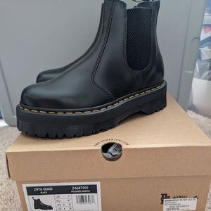 Dr. Martens Black Leather Platform Boots